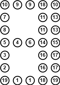 Схема подключения светодиодов к ИМС К155ИД8 (А,Б)