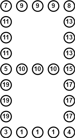 Схема подключения 27 светодиодов к ИМС К155ИД9