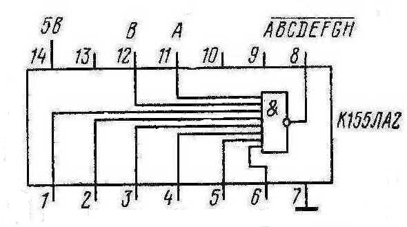 Микросхема К155ЛА2 КМ155ЛА2 (7430)